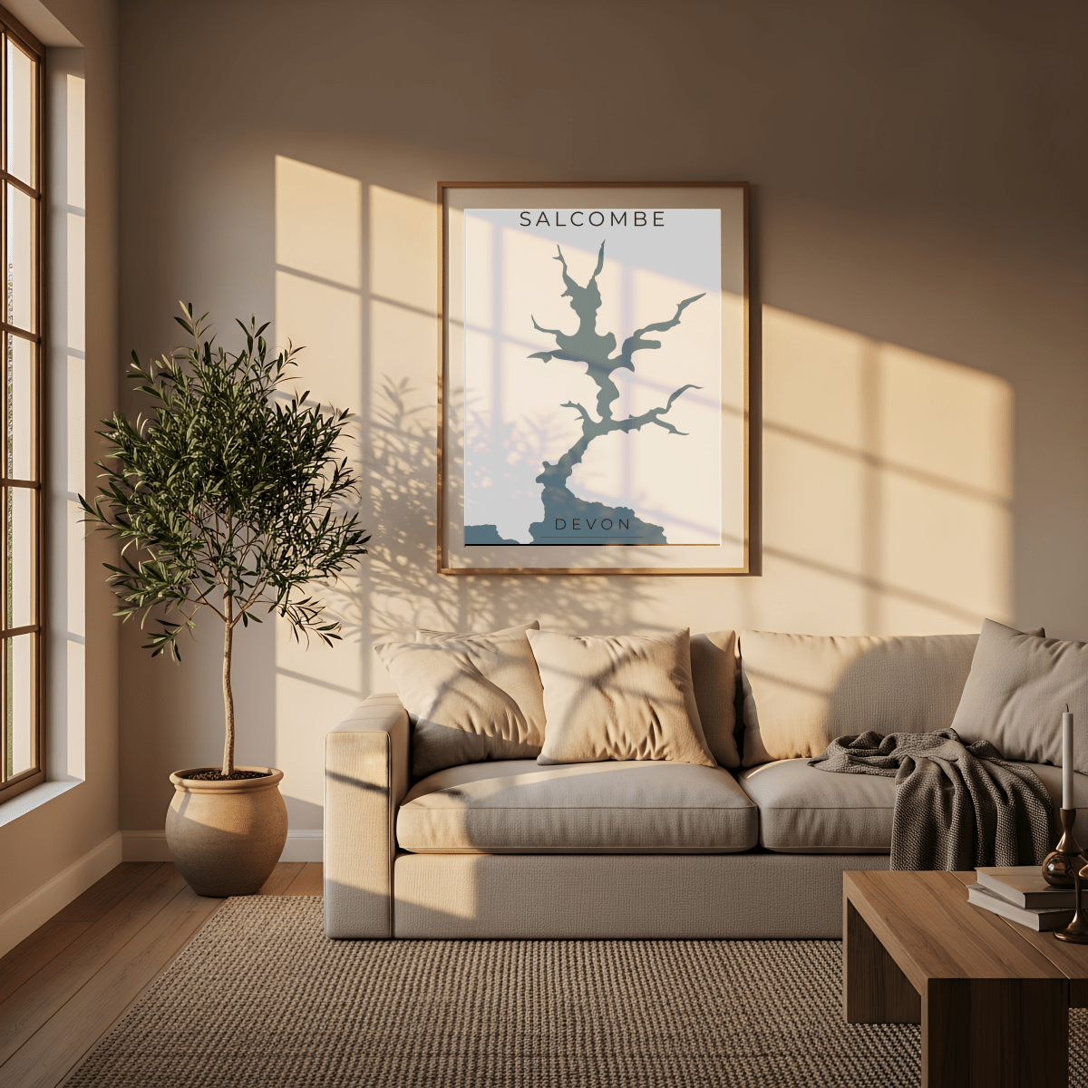 Salcombe Estuary art Print - Devon, England - Place & Co