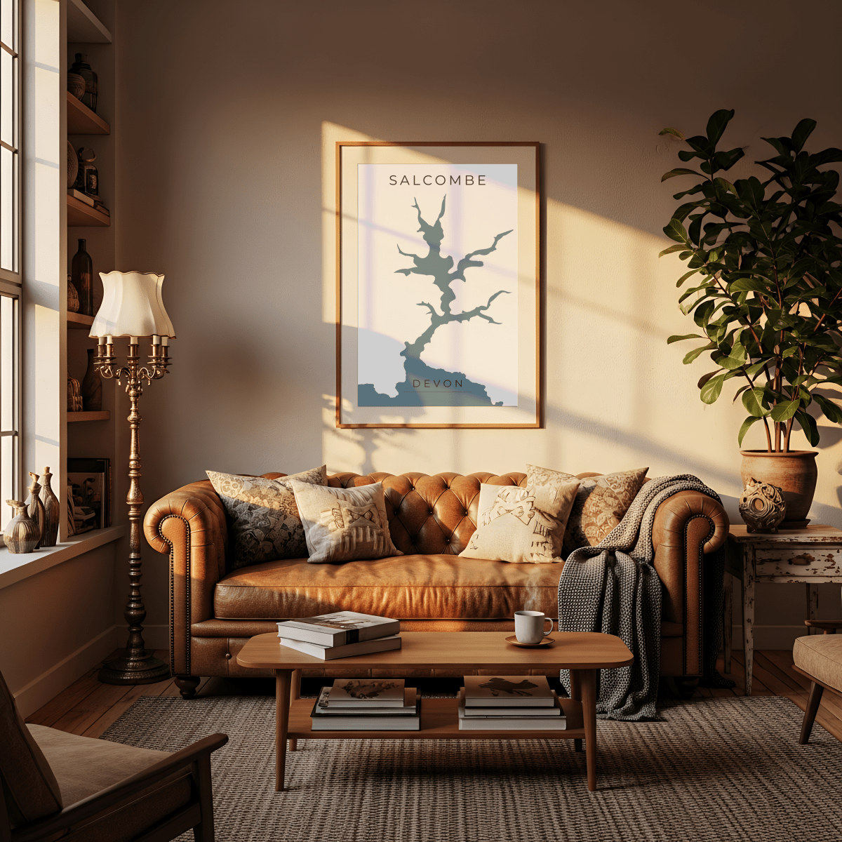 Salcombe minimalist art Print - Devon, England - Place & Co