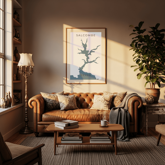 Salcombe minimalist art Print - Devon, England - Place & Co