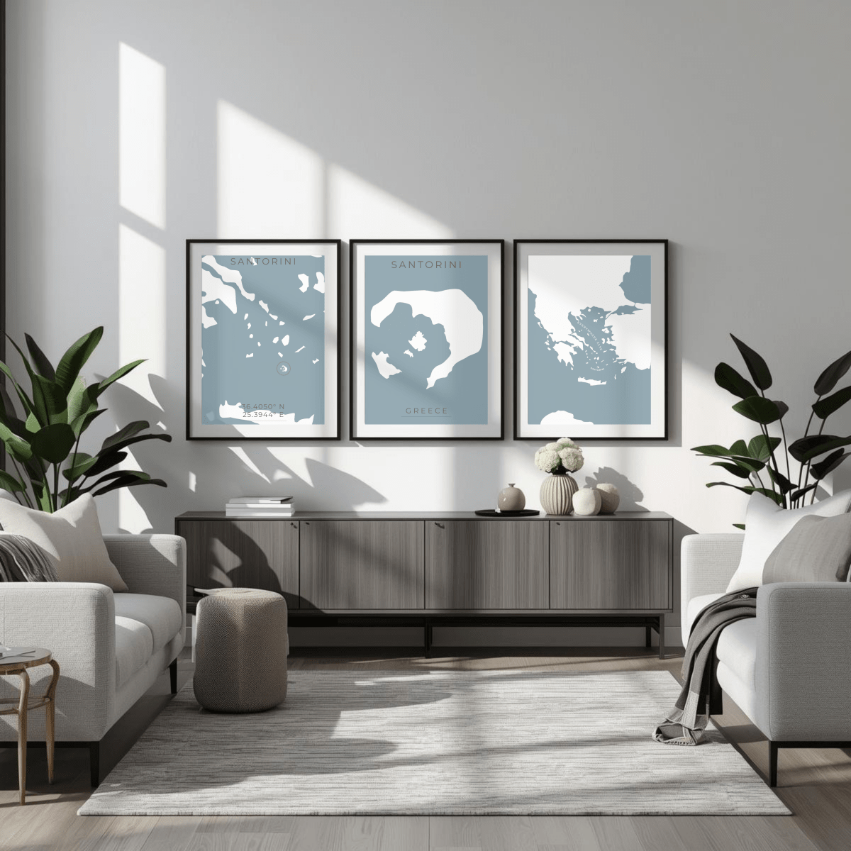Santorini Print - Greece - Place & Co