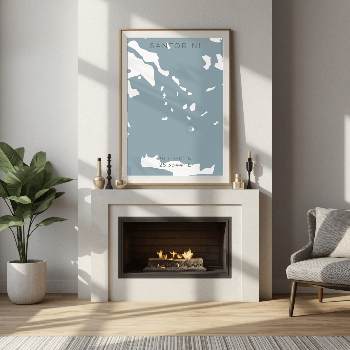 Santorini Print - Greece - Place & Co